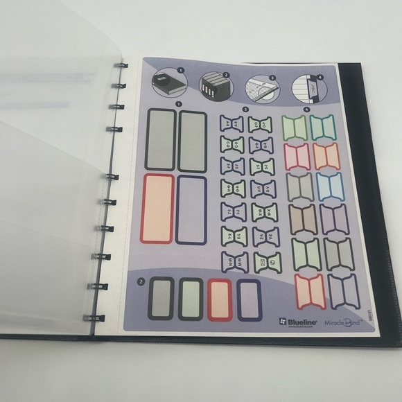 Blueline MiracleBind Notebook, Black, Lizard-Like, Hard Cover new - Picture 14 of 16